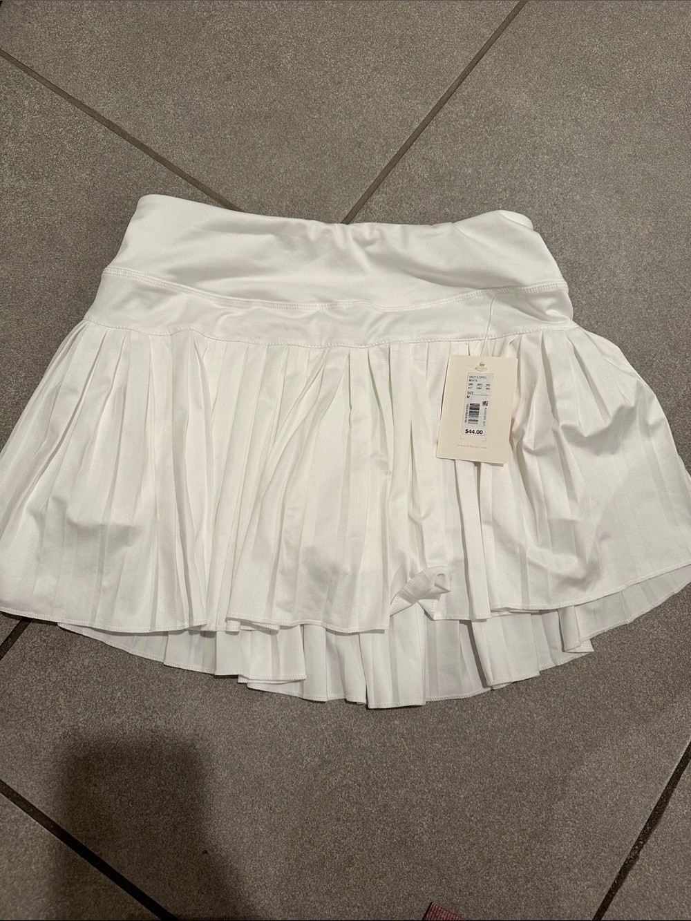 GB girls White Pleated Mini Skirt